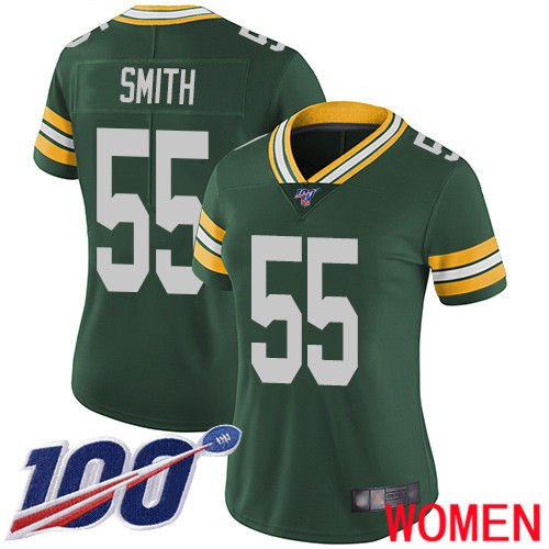 Green Bay Packers Limited Green Women #55 Smith Za Darius Home Jersey Nike NFL 100th Season Vapor Untouchable